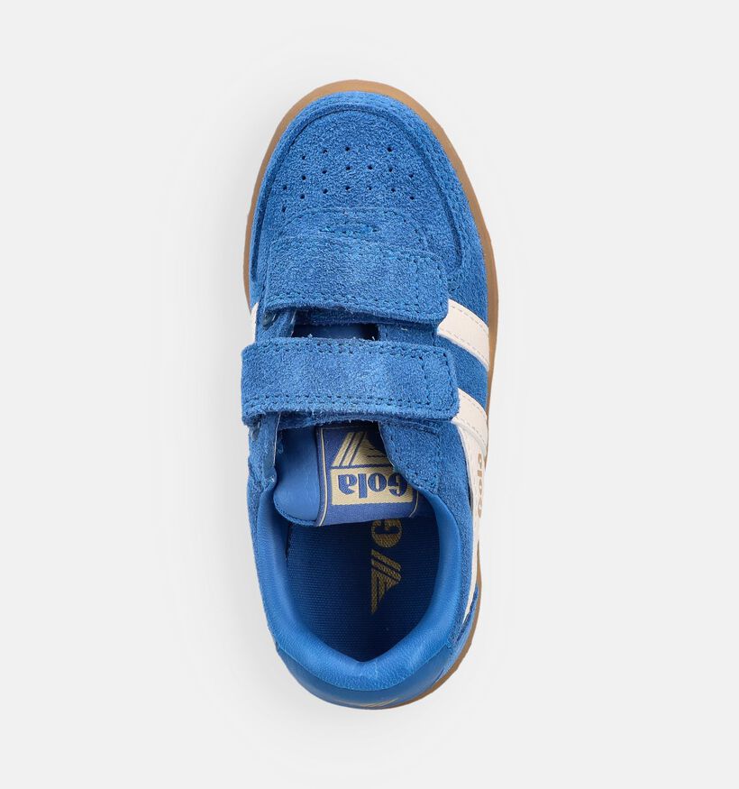 Gola Hawk Suede Blauwe Sneakers voor jongens, meisjes (368602) - geschikt voor steunzolen
