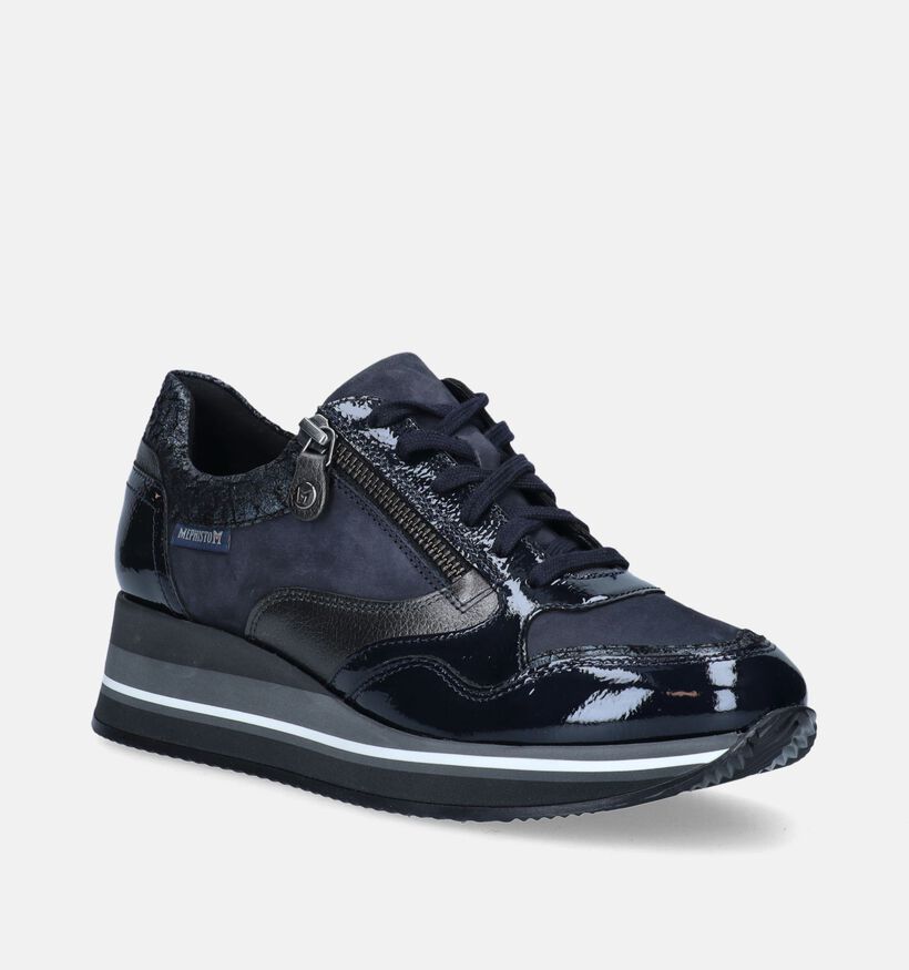 Mephisto Olimpia Baskets en Bleu pour femmes (346083) - pour semelles orthopédiques