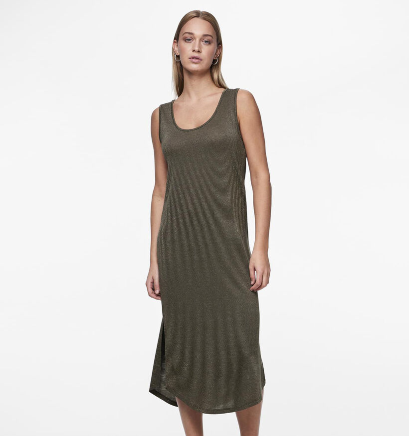 Pieces Billo Kaki Tank Midi Jurk voor dames (351101)