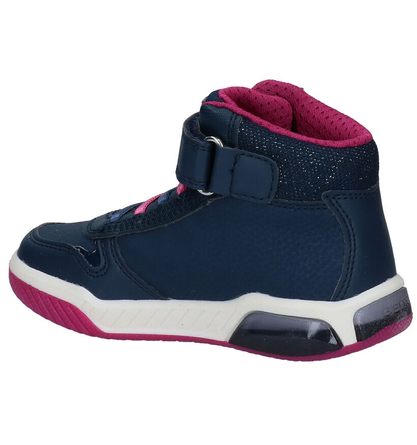 Geox Inek Blauwe Sneakers met Lichtjes in kunstleer (278278)