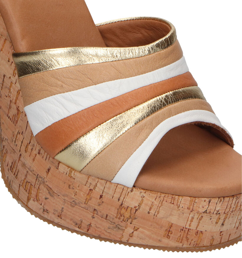 Inuovo Cognac Plateausandalen voor dames (325200)