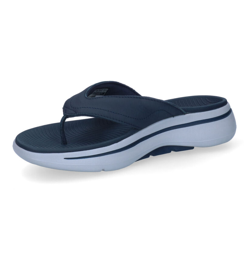 Skechers Go Walk Arch Fit Sandales en Bleu en cuir (306032)