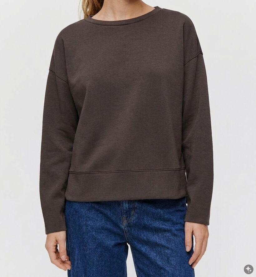 comma Sweatshirt en Brun fonc&eacute; pour femmes (379419)