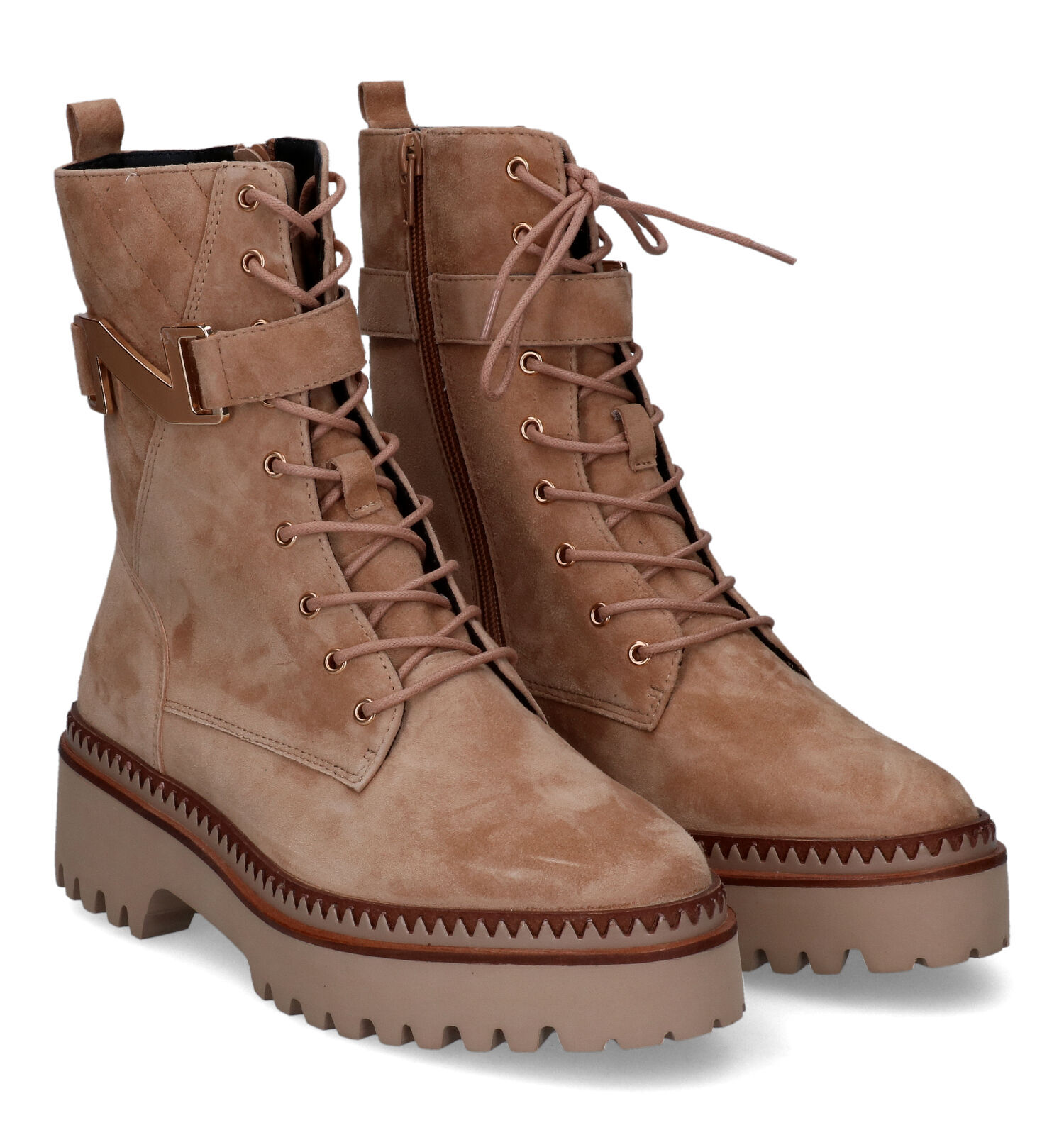 Bottines lacets online camel femme