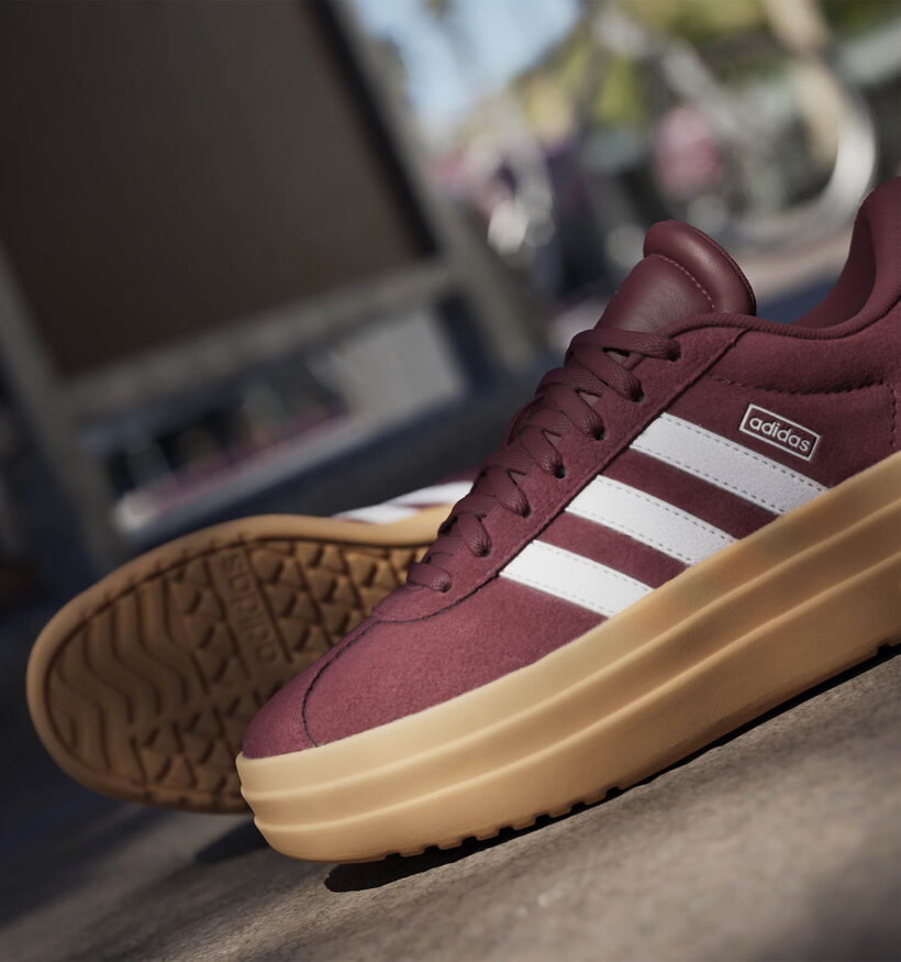 adidas VL Court Bold Baskets basses en Bordeaux pour filles (375374)