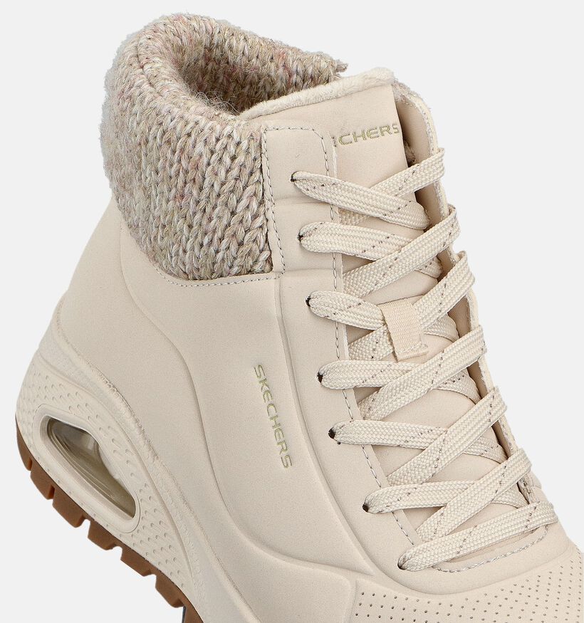 Skechers Uno Rugged Darling Daze Ecru Boots met Veter en Rits voor dames (377967)