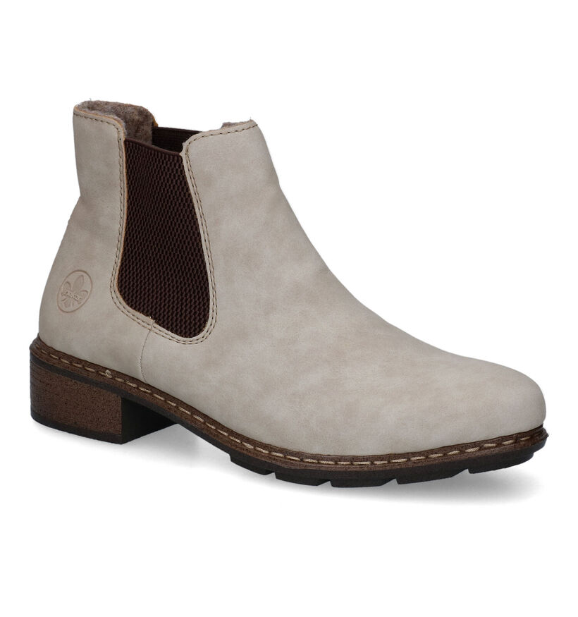 Rieker Bottines Chelsea en Écru en simili cuir (315957)