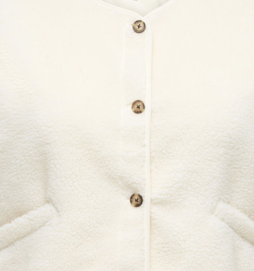 ONLY Carmakoma Baby Teddy Ecru Mouwloze Vest voor dames (378390)