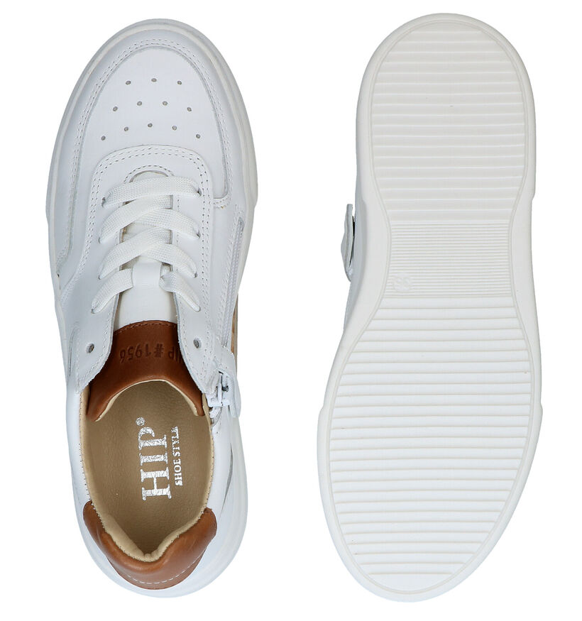 Hip Chaussures à fermeture éclair/lacets en Blanc en cuir (288290)