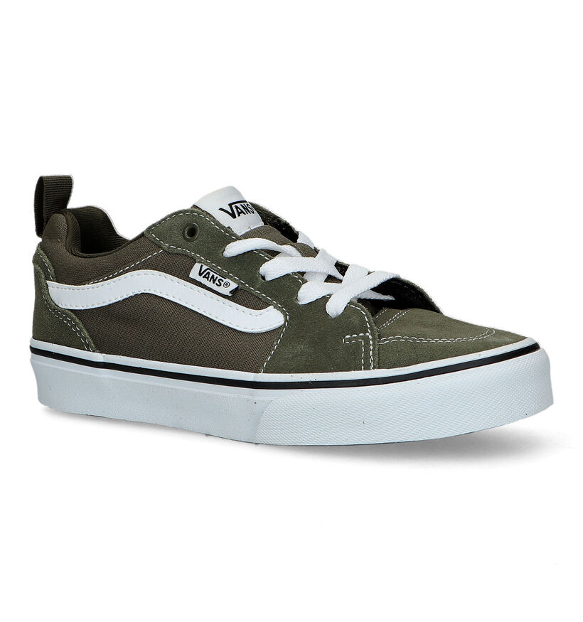 Vans Filmore Baskets de skate en Vert kaki pour garçons (321095)