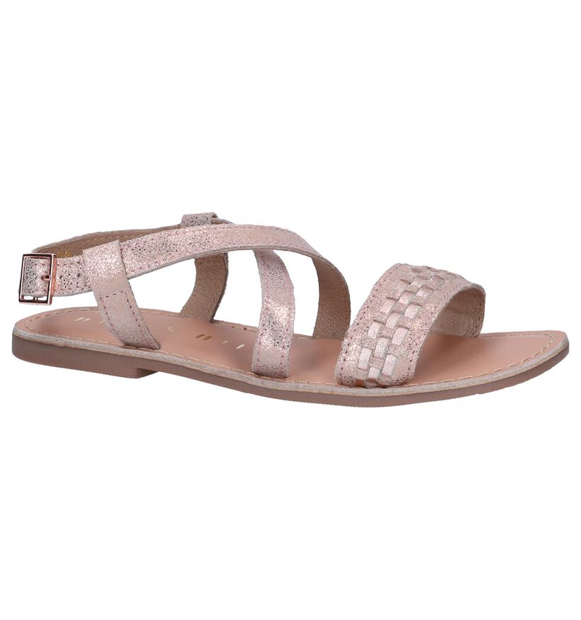 Milo & Mila Sandales en Or rose en nubuck (241265)