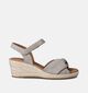 Gabor Sandales avec talon compensé en Vert kaki pour femmes (355020)
