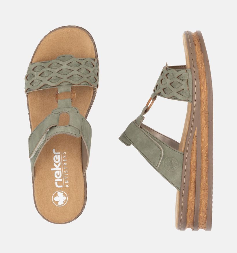 Rieker Kaki Slippers met Sleehak voor dames (354944)