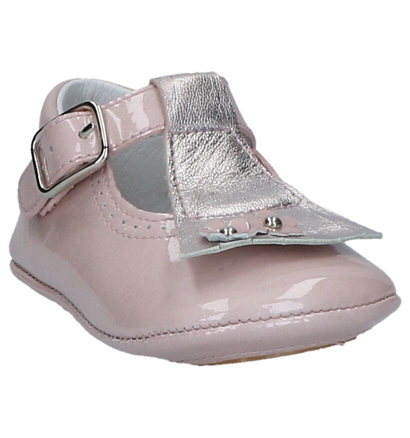 Beberlis Chaussons pour bébé en Rose clair en verni (245708)