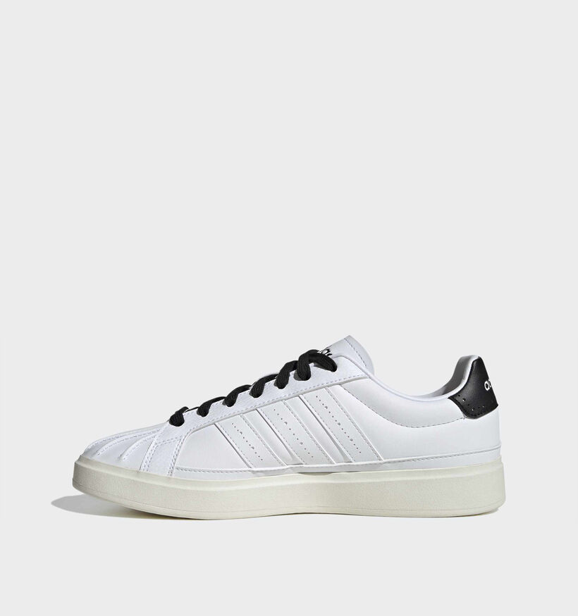 adidas Streettalk Baskets basses en Blanc pour hommes (375305) - pour semelles orthop&eacute;diques