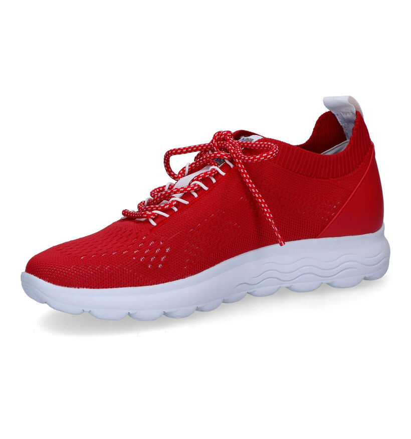 Geox Spherica Rode Sneakers voor dames (303645) - geschikt voor steunzolen