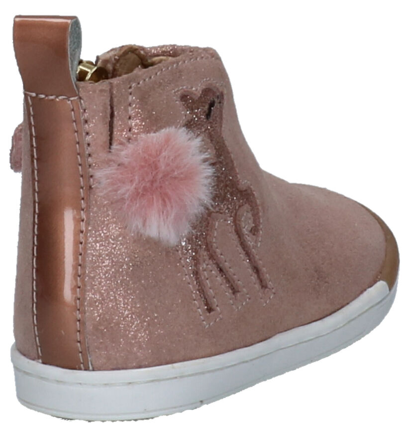 Shoo Pom Kikki Ma Biche Roze Babylaarsjes in nubuck (255214)