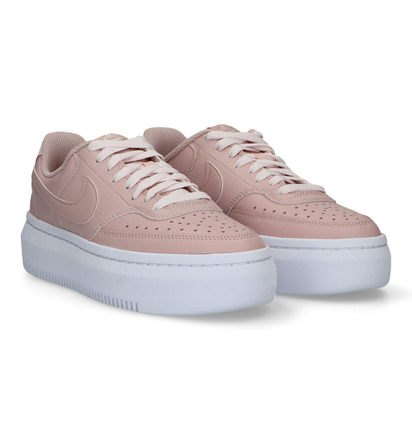 Nike Court Vision Alta Baskets en Rose pour femmes (324629)