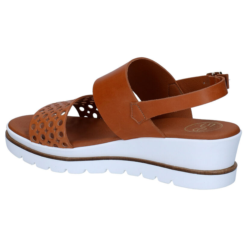 River Woods Cognac Sandalen in leer (289209)