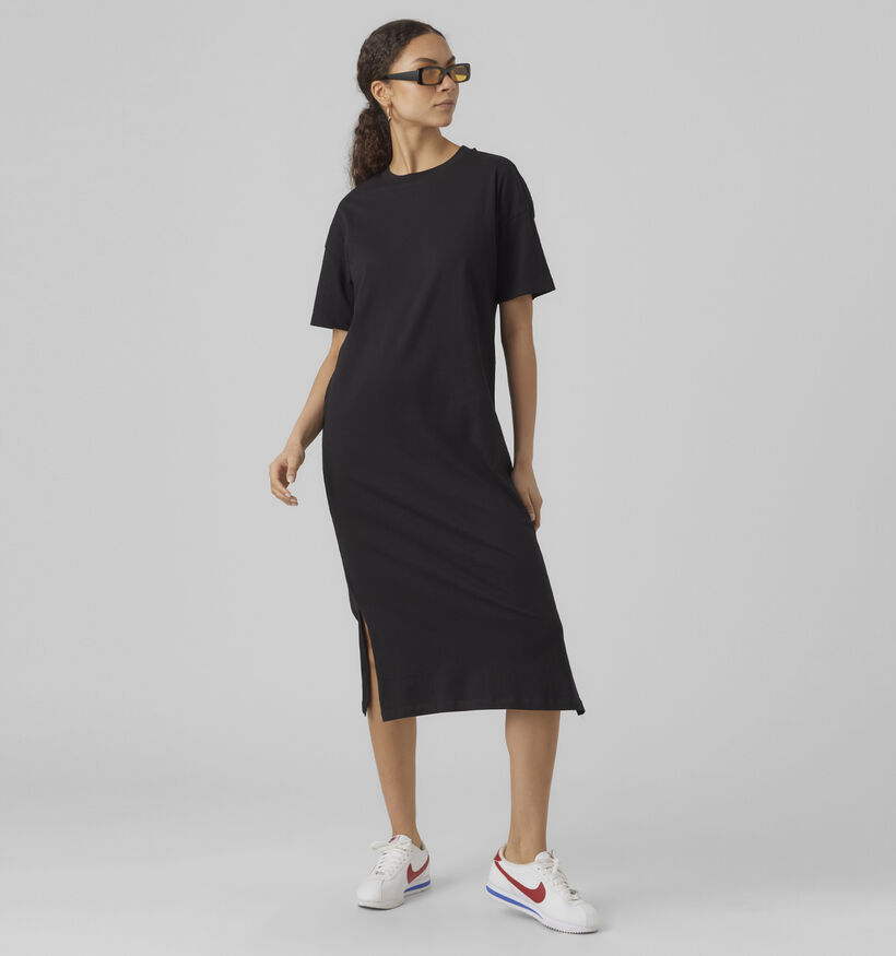 Vero Moda Molly Oversized Zwarte T-shirt Jurk voor dames (369419)
