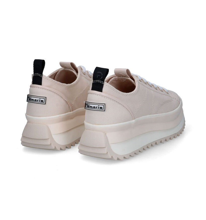 Tamaris Touch-it Beige Sneakers in stof (302779)