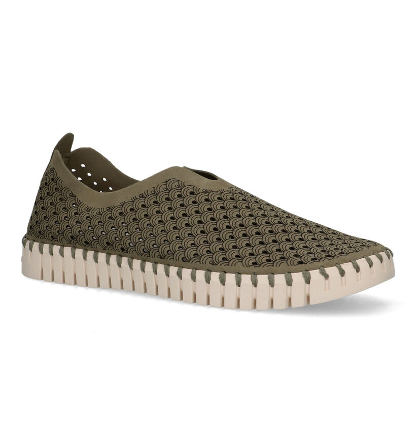 Ilse Jacobsen Tulip Chaussures à enfiler en Vert Kaki pour femmes (324079) - pour semelles orthopédiques