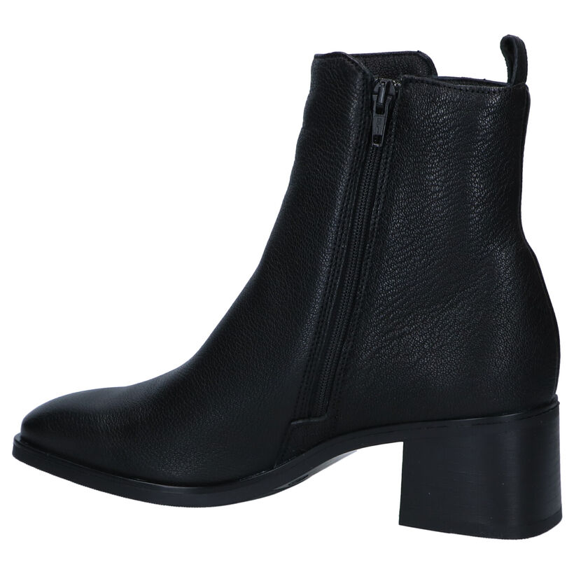 Hampton Bays Bottines à talons en Noir en cuir (295775)