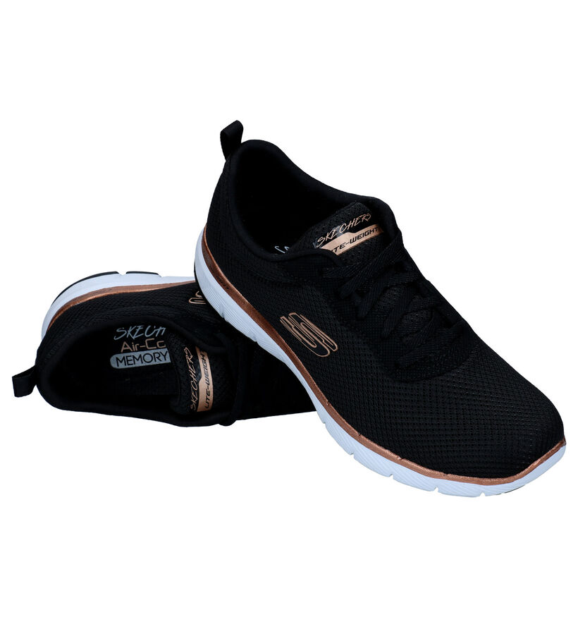 Skechers Flex Appeal 3.0 Baskets en Noir en textile (301476)