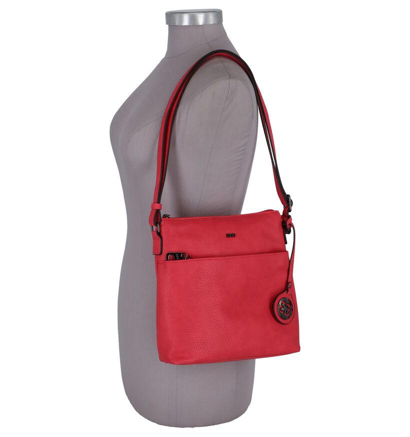 Koraalrode Crossbody Tas BOO! Brava in kunstleer (245919)