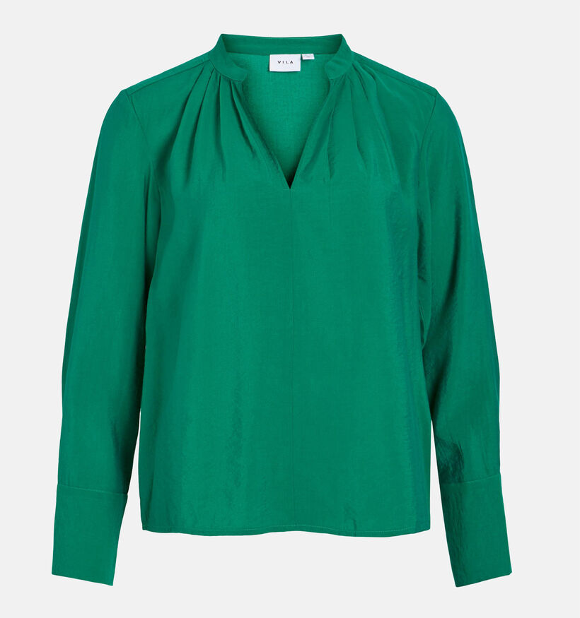 Vila Milla V-Neck Blouse en Vert pour femmes (335029)