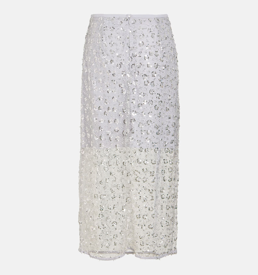 Vila Glita Sequins Zilveren Midi-Rok voor dames (382039)