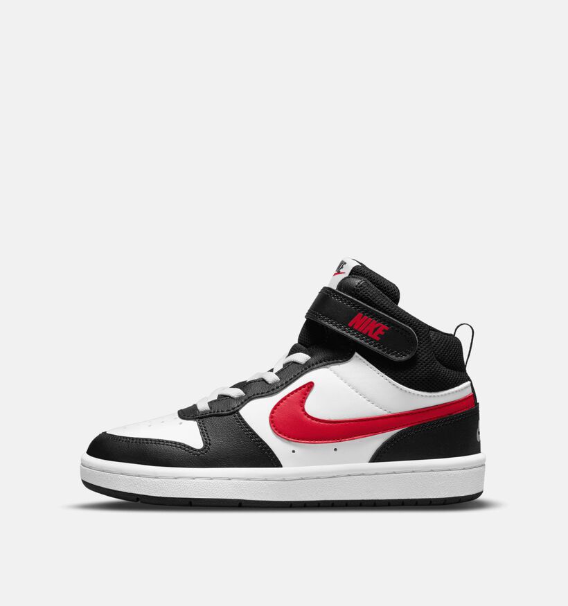 Nike Court Borough Mid Zwarte Sneakers voor jongens (377282)