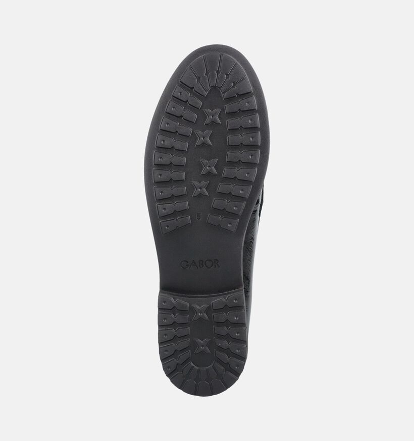 Gabor Comfort Zwarte Mocassins voor dames (376965) - geschikt voor steunzolen