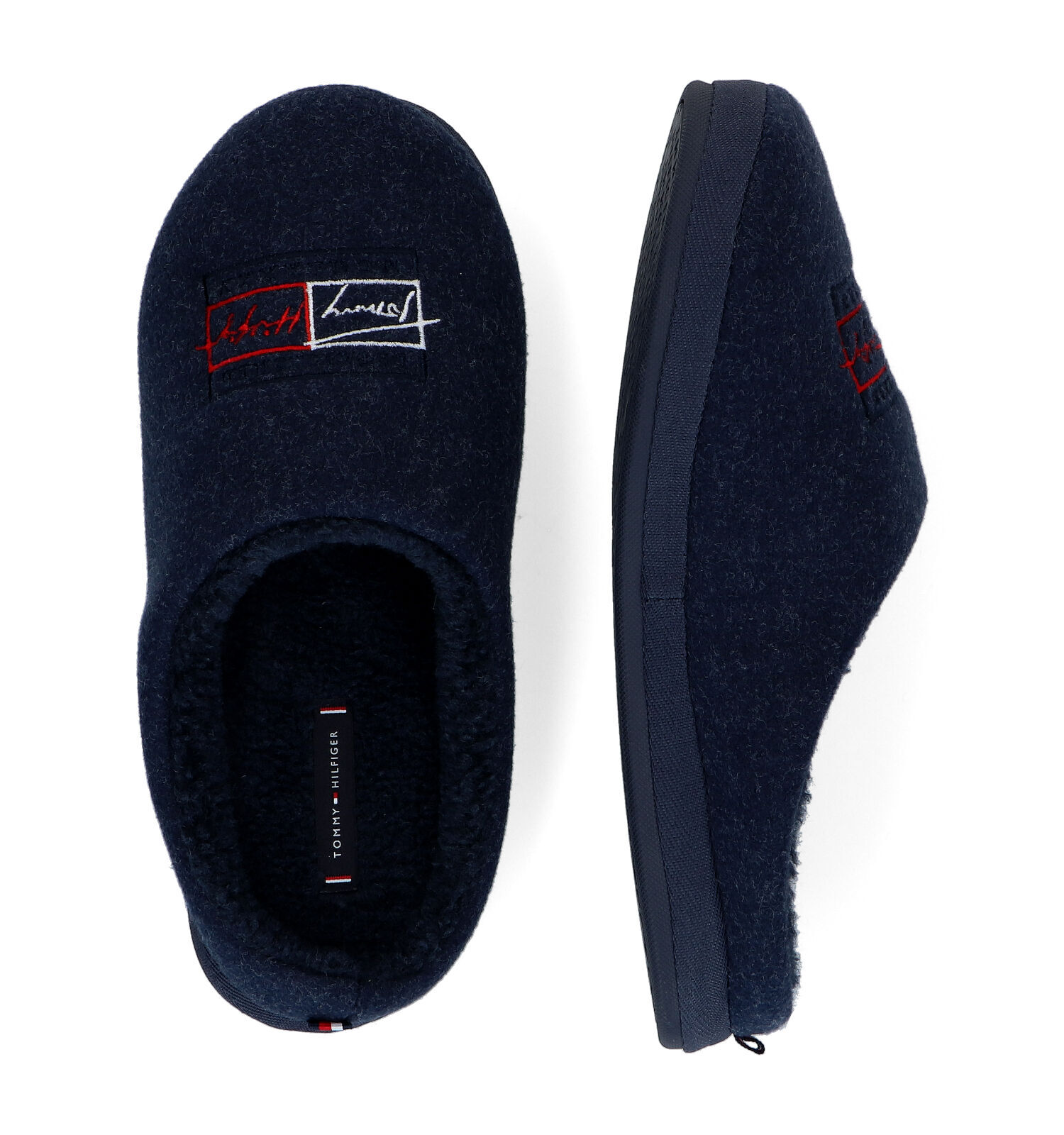 Tommy Hilfiger Blauwe Pantoffels Heren Pantoffels Online op TORFS.BE