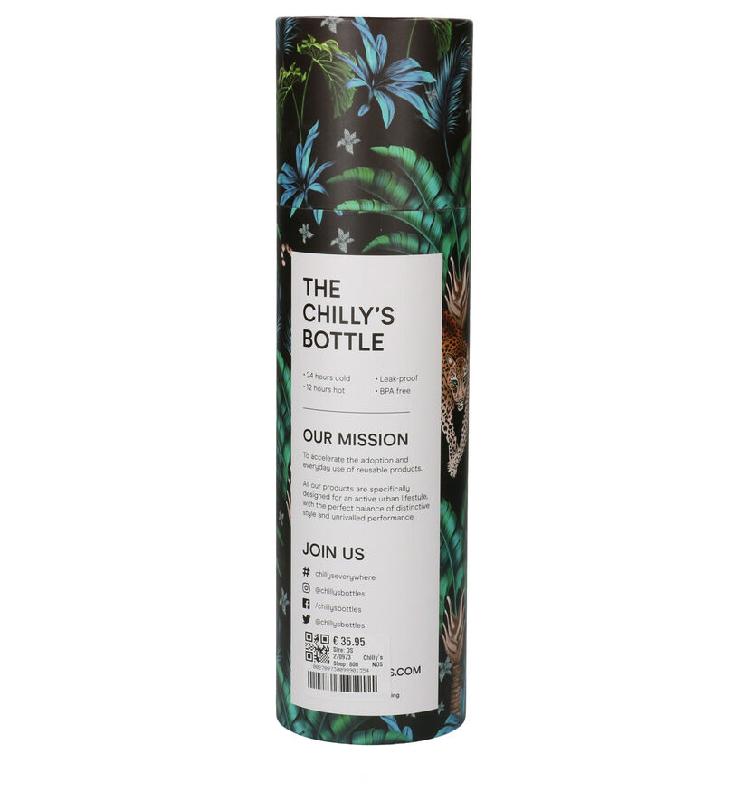 Chilly's Tropical Leopard Gourde en Noir 750 ml (270973)