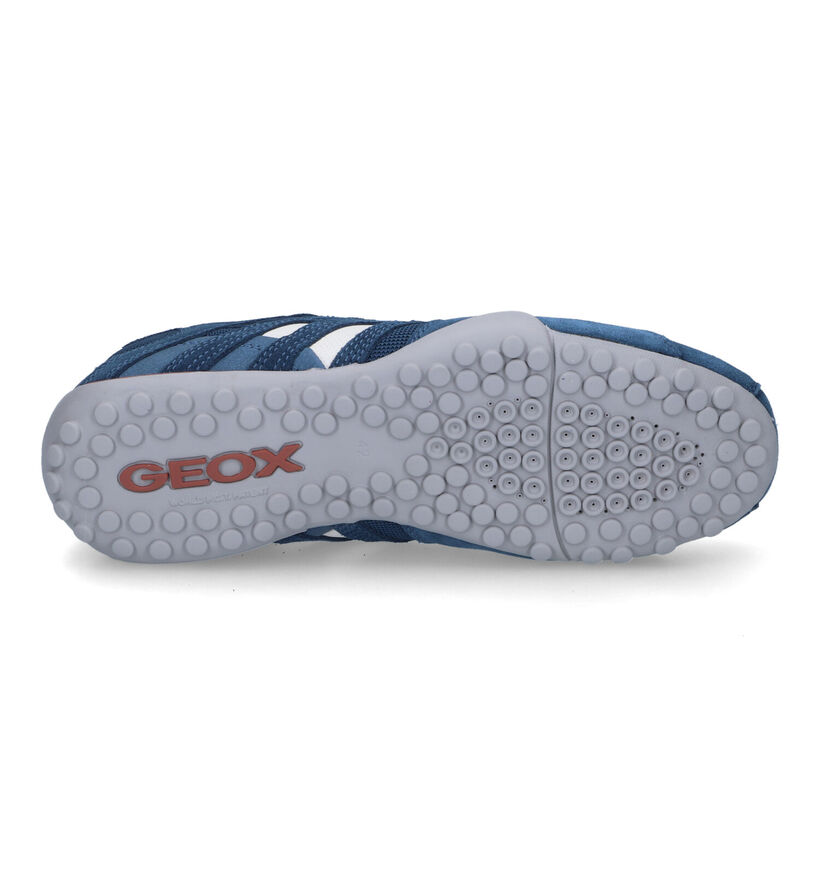 Geox Snake Chaussures à lacets en Bleu en daim (313212)
