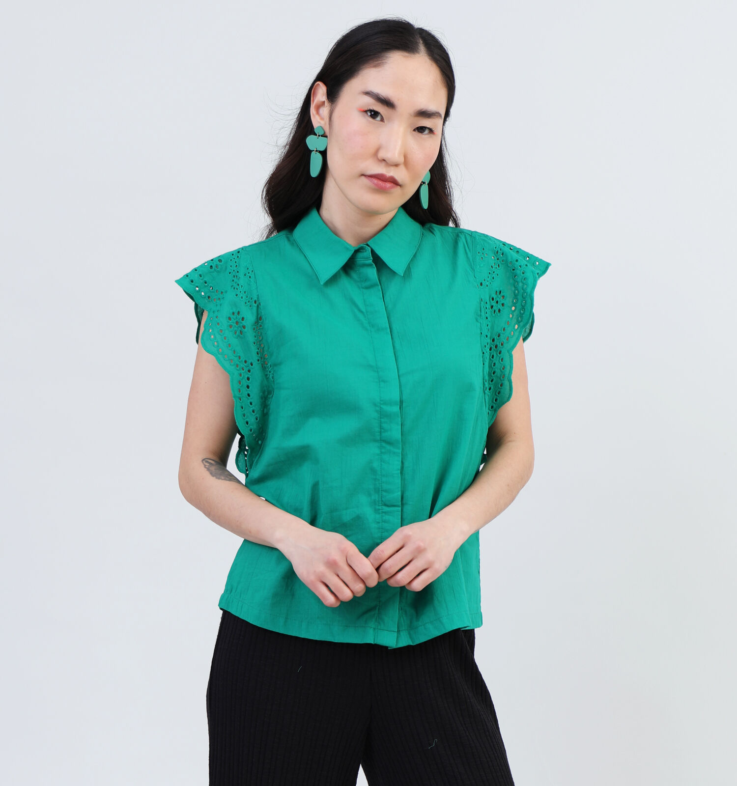 Groen hemd dames online
