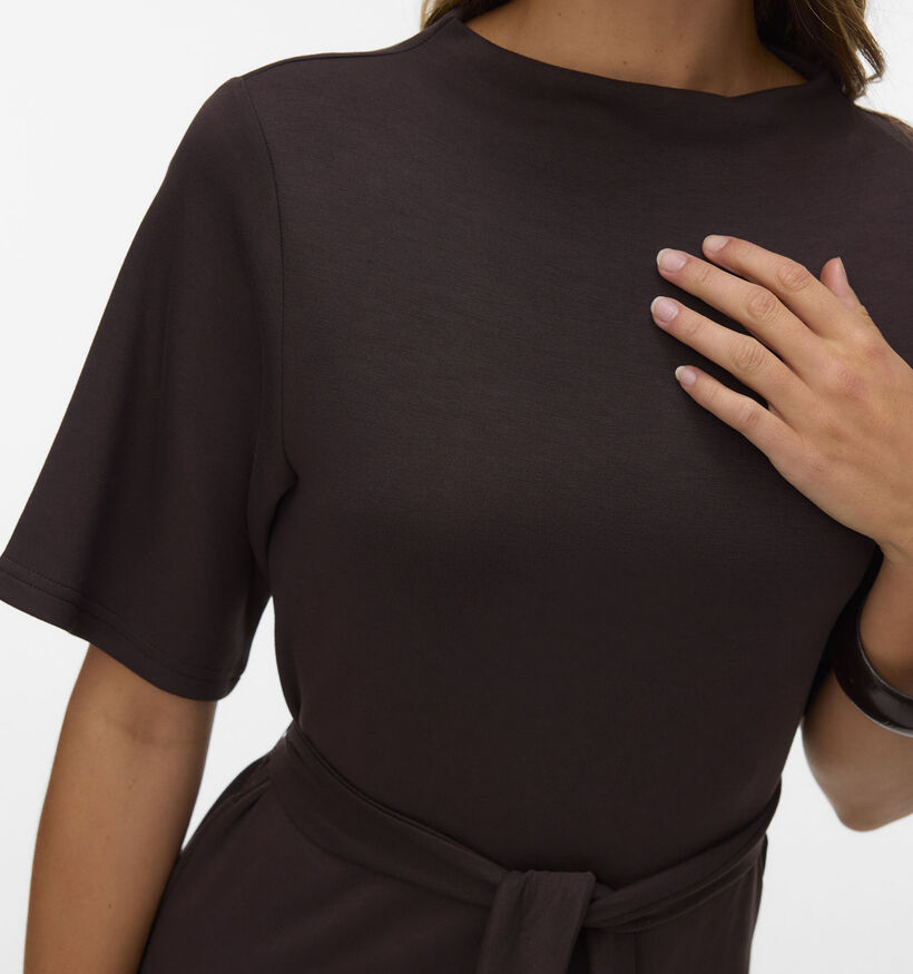 Vero Moda Hali Robe mi-longue en Brun fonc&eacute; pour femmes (377615)