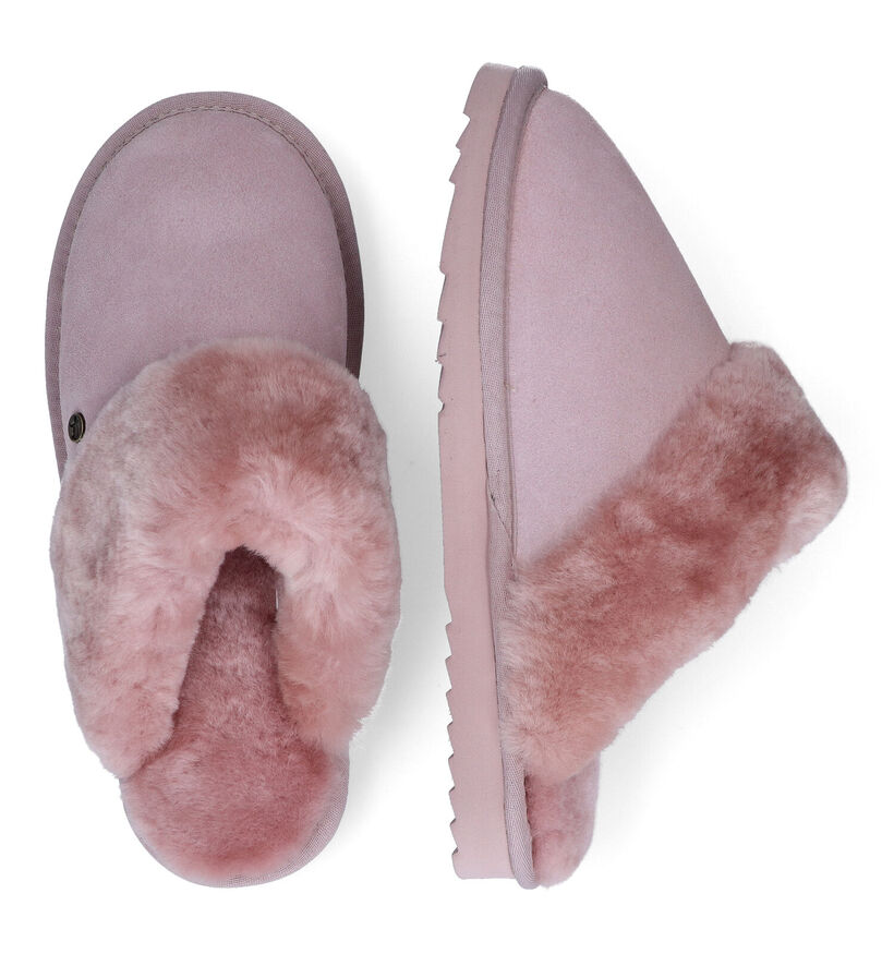 Warmbat Flurry Cognac Wollen Pantoffels voor dames (329908)
