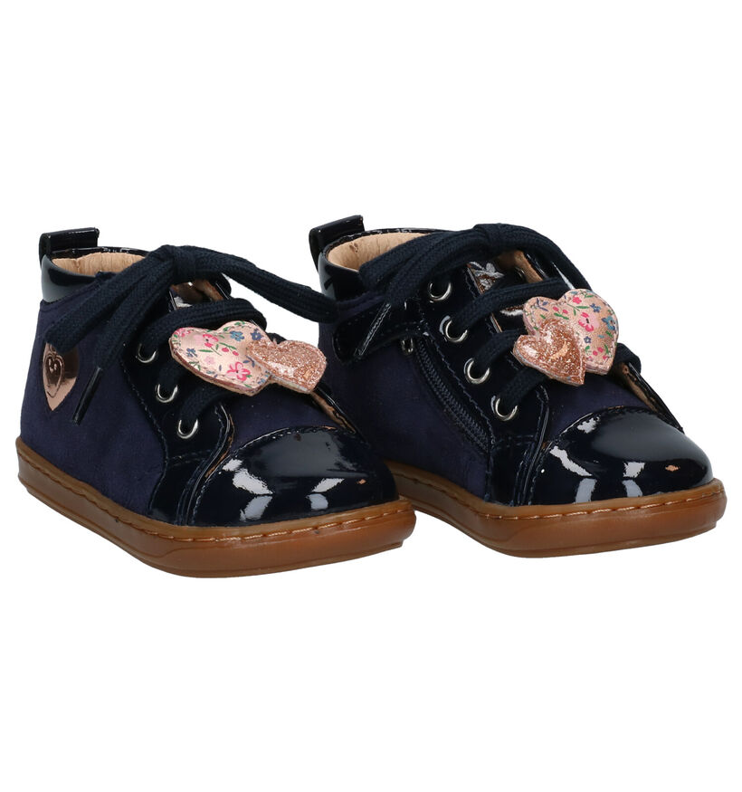 Shoo Pom Bouba Heart Blauwe Bottines voor meisjes (314054) - geschikt voor steunzolen