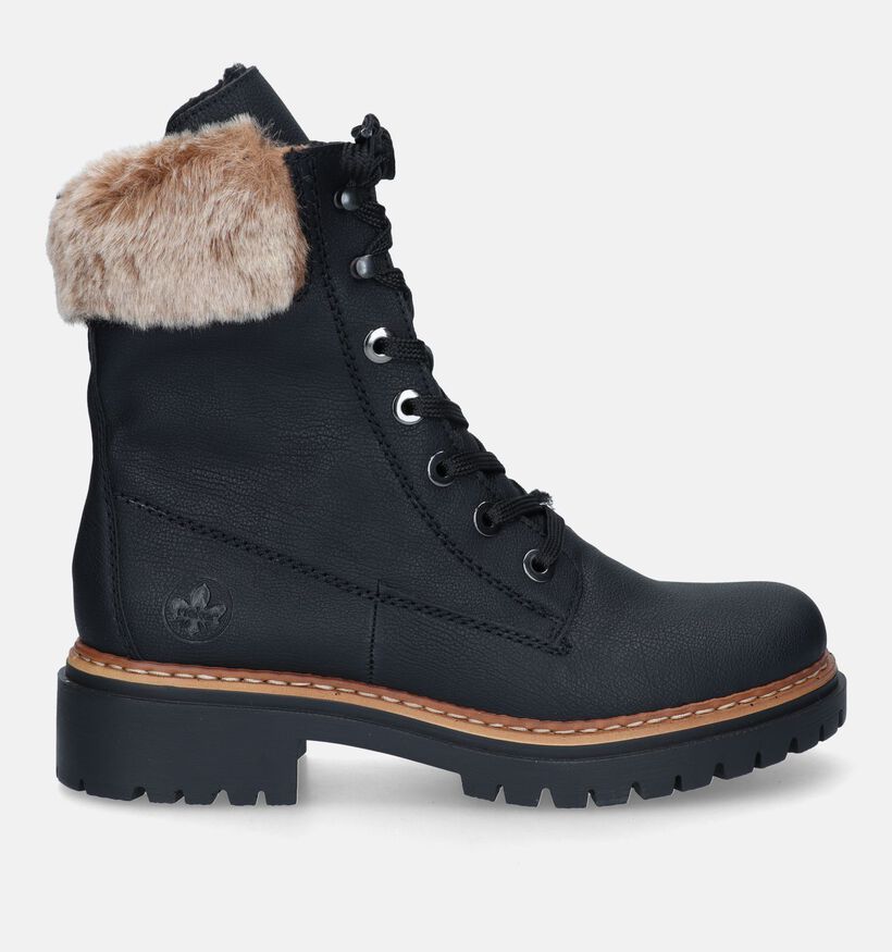 Rieker Zwarte Veterboots voor dames (328461)