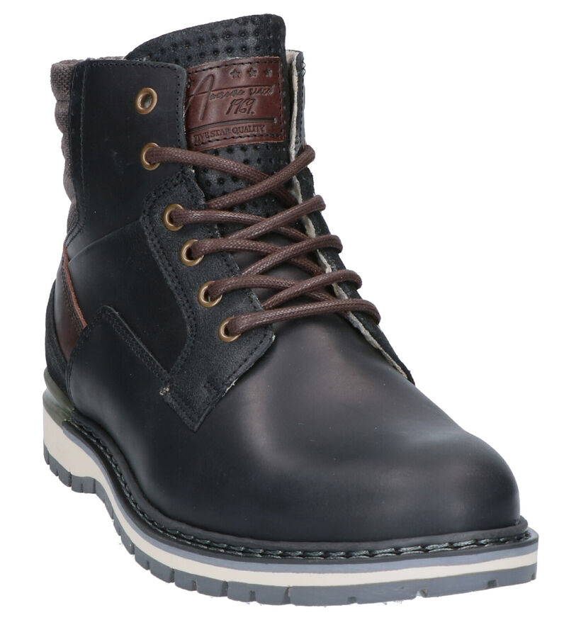 Bullboxer Zwarte Boots in leer (256321)