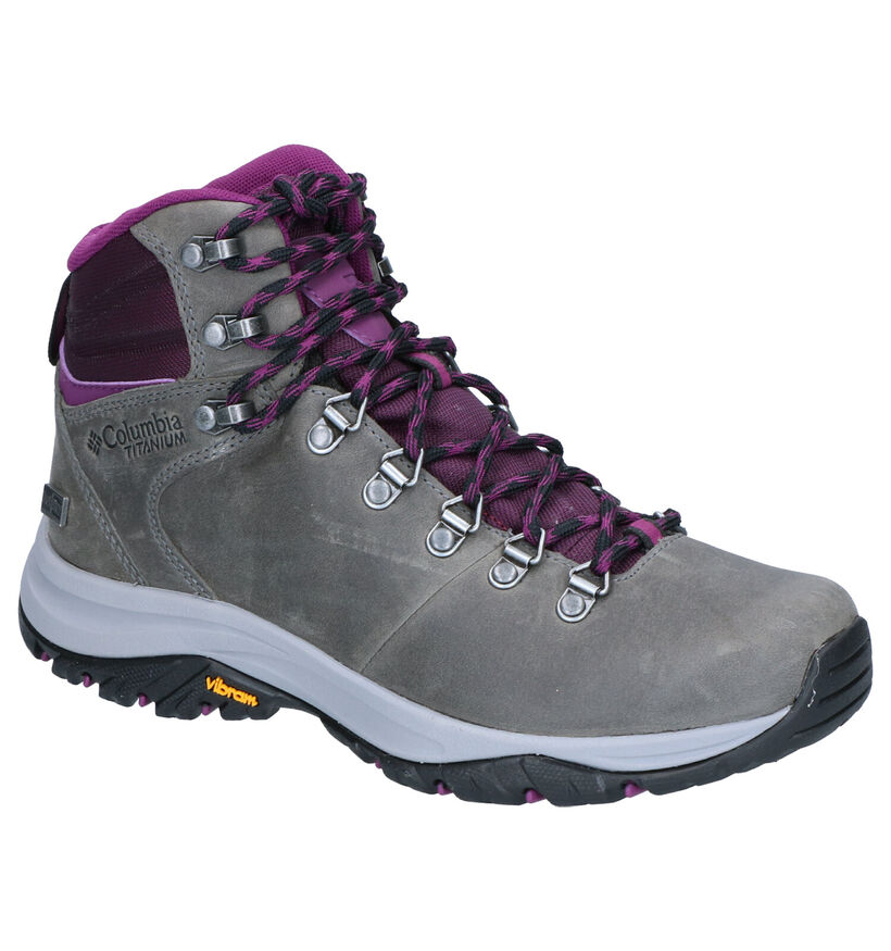 Columbia Titanium OutDry Grijze Wandelschoenen in nubuck (252821)