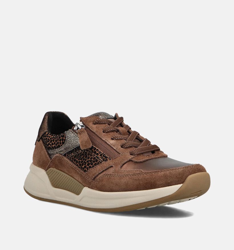 Gabor Rollingsoft Bruine Veterschoenen voor dames (360326) - geschikt voor steunzolen