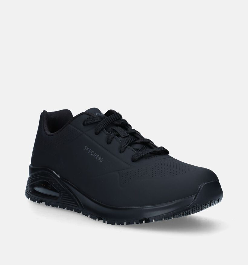 Skechers Work ISO Relaxed Fit Uno Zwarte Sneakers voor heren (347616) - geschikt voor steunzolen