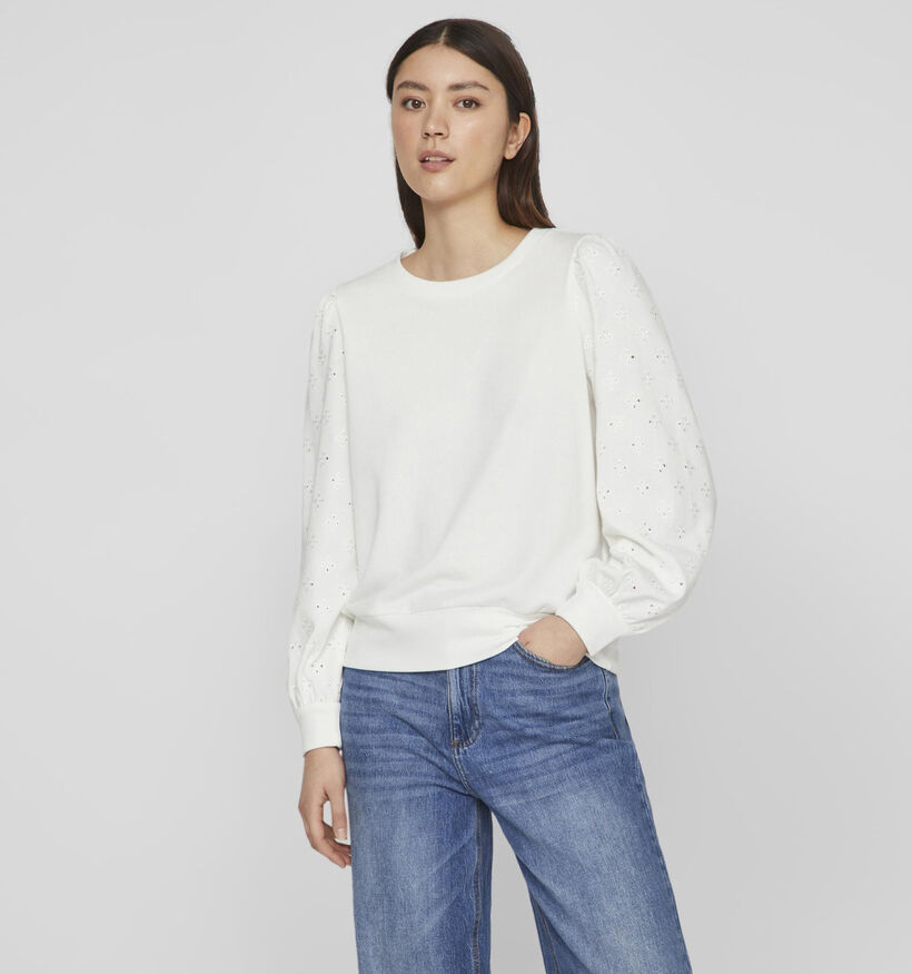 Vila Puf Sweatshirt en Blanc pour femmes (337664)