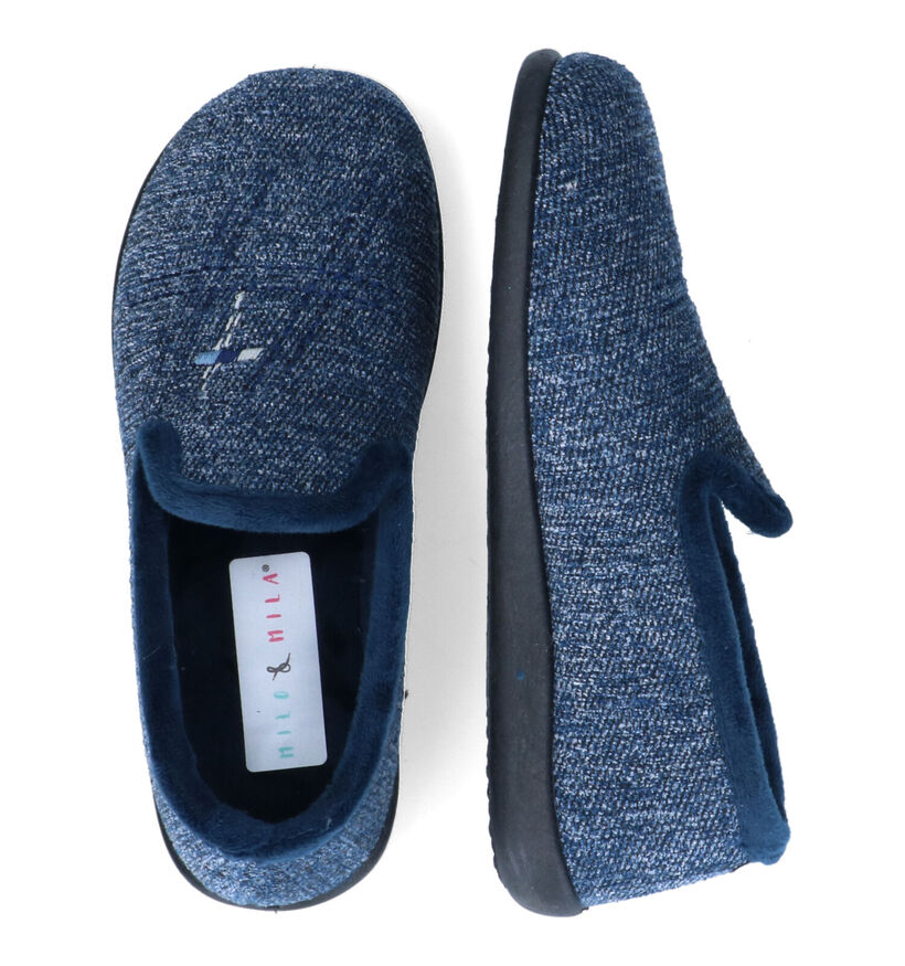 Milo & Mila Blauwe Gesloten pantoffels voor jongens (332280)