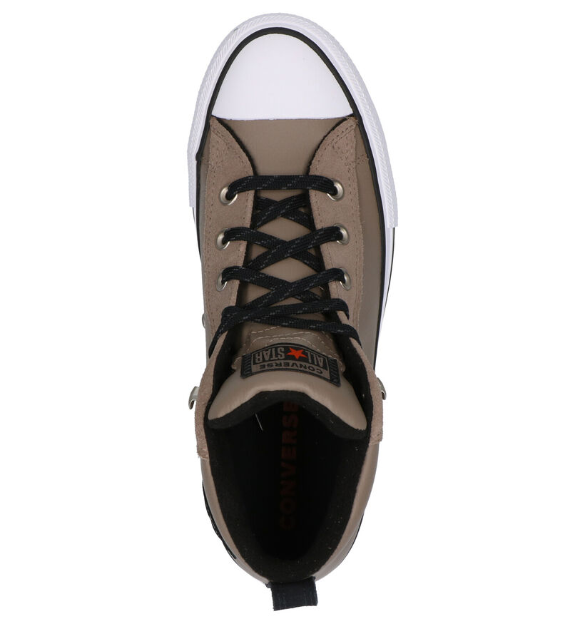 Converse Chuck Taylor AS Street Baskets en Taupe en cuir (263447)