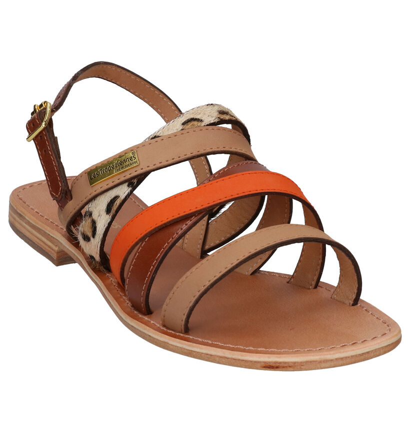 Les Tropeziennes Hop Bruine Sandalen in leer (275043)