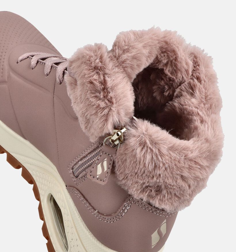 Skechers Uno Rugged Roze Boots met Veters en Rits voor dames (377978)